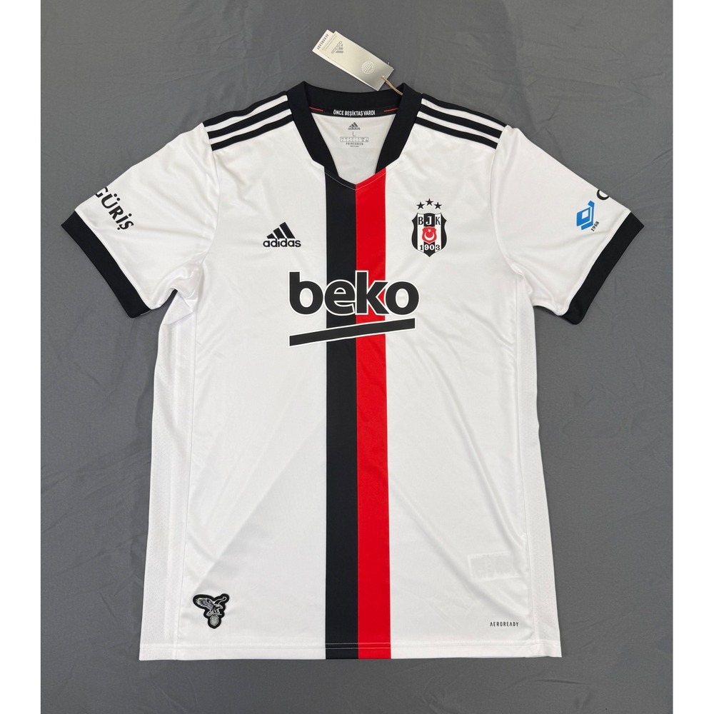 NWT Adidas Besiktas JK 2021-22 Home Jersey White Black Red GT9593 Mens Large